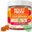 Orange strawberry Bulletproof sugar-free vitamin gummies for adults, 60 gummies per container