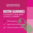 Biotin vitamin B7 gummies dietary supplement for healthy hair growth and strong nails