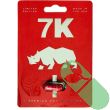 7K Premium Pill Rhino Male Enhancement Red bottle with clear product label