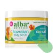 Alba Botanica Hawaiian Sea Salt Body Scrub front view showing plant-based and cruelty-free labeling