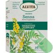 "Alvita Organic Senna Tea box with 16 herbal tea bags for digestive support"

