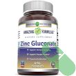 "Amazing Formulas Zinc Gluconate 50 mg bottle with 250 tablets front label"

