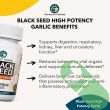 "Amazing Herbs Black Seed with High Potency Garlic 100 Veggie Caps container with Halal certification label"

