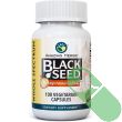 "Amazing Herbs Black Seed with High Potency Garlic 100 Veggie Caps container with gluten-free label"

