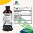 "Back label of Amazing Herbs Black Seed & Pumpkin Seed Cold-Pressed Oil Blend 8 oz showing supplement facts and warnings"

