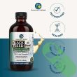 "Close-up of Amazing Herbs Black Seed & Pumpkin Seed Cold-Pressed Oil Blend 8 oz label showing ingredients and dosage"

