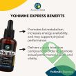 "Ingredients label on Amazing Herbs Yohimbe Express Liquid Extract 1 oz bottle"

