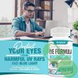 Close-up of Amplicell Eye Formula vegetarian capsules on white background
