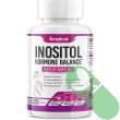 Natural dietary supplement capsules inside transparent container of Amplicell Inositol Hormone Balance.

