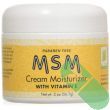 "Label of At Last Naturals MSM Cream Moisturizer highlighting key ingredients"

