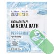 "Relaxing bath setup with Aura Cacia Aromatherapy Mineral Bath dissolved in water"

