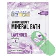 "2.5 oz Aura Cacia Aromatherapy Mineral Bath packaging with clear label"

