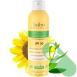 "Babo Botanicals sunscreen spray with hypoallergenic and water-resistant formula"

