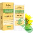 "Non-greasy, lightweight sunscreen stick for sensitive skin by Babo Botanicals"

