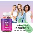 Front label of Belive Probiotic Sugar-Free Gummies showing vegan and allergen-free icons

