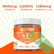 Close-up of Bulletproof Daily Vitamins A+D+K Gummies – orange-strawberry flavored, sugar-free chewables for wellness