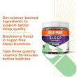 Close-up of Bulletproof Sleep Gummies supplement facts panel
