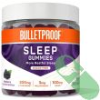 Bulletproof Sleep Gummies front label with key ingredients and blackberry image