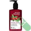 Close-up of Avalon Organics Cleansing Milk Wrinkle Therapy bottle showing creamy texture

