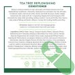 "Desert Essence Tea Tree Replenishing Conditioner 12 oz bottle with fresh herbal label design"


