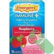 "Emergen-C Immune Plus 1000mg Vitamin C Powder Mix Super Orange 10 count box front and packets"

