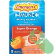 "Single packet of Emergen-C Immune Plus 1000mg Vitamin C Powder Mix Super Orange with label detail"

