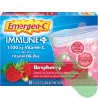 "Front label of Emergen-C Immune Plus 1000mg Vitamin C Powder Mix Super Orange highlighting immune support"

