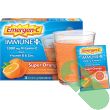 "Back of Emergen-C Immune Plus 1000mg Vitamin C Powder Mix Super Orange box listing ingredients and certifications"

