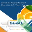 Harness the skin-repairing benefits of esterified Vitamin C in our advanced scar diminish gel for faster healing.
