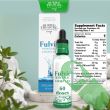 "Close-up of Fulvic Minerals Complex Drops label with supplement facts and ingredients"

