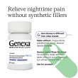 Genexa PM Extra Strength caplets for effective pain relief and sleep aid without artificial fillers or synthetic additives.