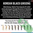 "GeumHeuk Korean Black Panax Ginseng 1000mg bottle with 90 vegan capsules – premium herbal supplement"

