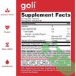 Close-up of Goli Apple Cider Vinegar Gummies supplement facts panel
