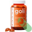 Close-up of Goli Superfruits Gummies showing colorful gummy texture and shape.

