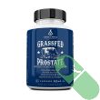 Grassfed Prostate and Liver Support Capsules for holistic health, inspired by ancestral nutrition, packaged in a blue bottle.