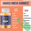 Infographic highlighting benefits of Havasu Omega Gummies for heart, brain, and immune health.