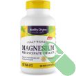 "Magnesium supplement bottle with bisglycinate chelate by Healthy Origins"

