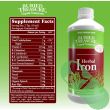 "Buried Treasure Herbal Iron Supplement 16 oz bottle with measuring spoon"

