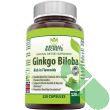 "Herbal Secrets Ginkgo Biloba 120 mg 120 capsules bottle front label brain and circulation support"


