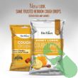 Herbion Naturals Honey Lemon Flavored Cough Drops resting on a white background with clear branding
