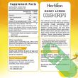 Herbion Naturals Honey Lemon Flavored Cough Drops packaging highlighting menthol active ingredient

