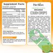 Herbion Naturals Orange Flavored Sugar-Free Cough Drops supplement facts panel with ingredient details

