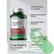 "Side view of Horbaach Cranberry Concentrate 30,000mg + Vitamin C bottle showing supplement facts"

