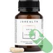 JSHealth Hair + Energy Vegetarian Gluten-Free Capsules bottle with white label and black cap.

