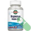 "Magnesium malate 400 mg tablets bottle with serving size information"

