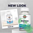 "Supplement facts label on KAL Magnesium Once Daily tablets bottle"

