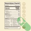 Close-up nutrition facts label on KOS Organic Plant Protein Powder container

