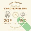 USDA organic, gluten-free, non-GMO certification badges on KOS Protein Powder

