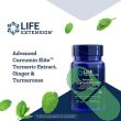 Close-up of Life Extension Advanced Curcumin Elite softgel showing golden capsule texture and size

