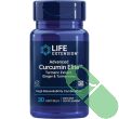 Life Extension Advanced Curcumin Elite bottle with softgels spilled out emphasizing turmeric and ginger blend

